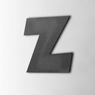 Houten Letter Z Grobold MDF Zwart - 1 Houten Letter Z Grobold MDF Zwart - 1