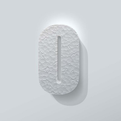 Piepschuim Letter O Impact - 1