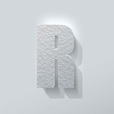 Piepschuim Letter R Impact - 1