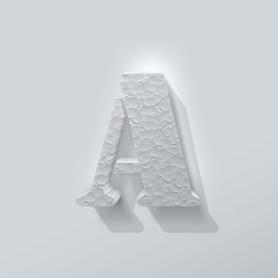 Piepschuim Letter A Stencil - 1