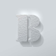 Piepschuim Letter B Stencil