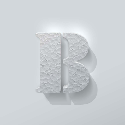 Piepschuim Letter B Stencil - 1