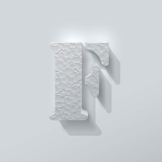 Styropor-Buchstaben-F-Schablone – 1