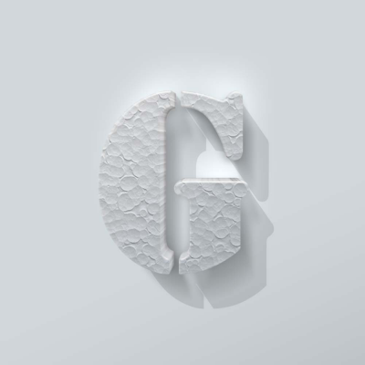 Piepschuim Letter G Stencil - 1