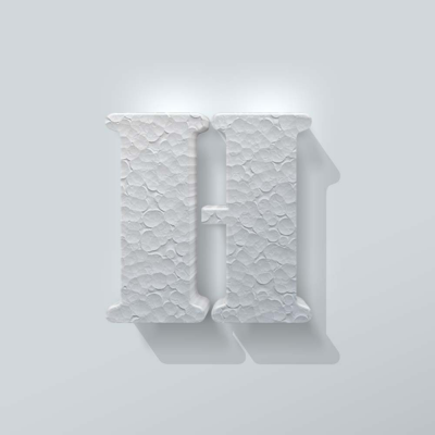 Piepschuim Letter H Stencil - 1