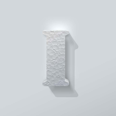 Piepschuim Letter I Stencil - 1
