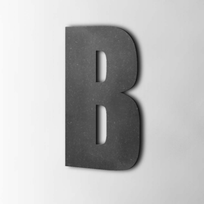 Houten Letter B Impact MDF Zwart - 1