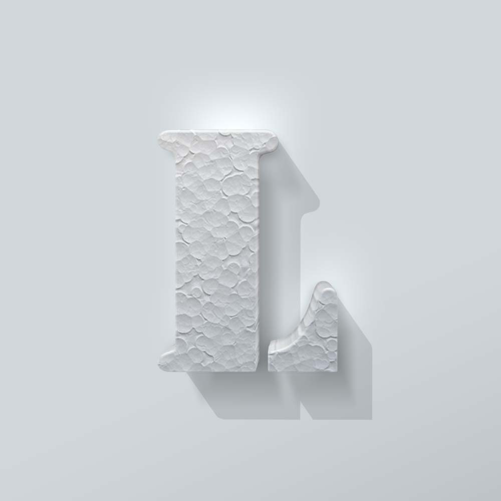 Piepschuim Letter L Stencil - 1