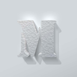 Styropor-Buchstaben-M-Schablone – 1