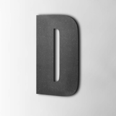 Houten Letter D Impact MDF Zwart - 1