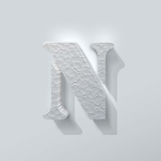 Styropor-Buchstaben-N-Schablone – 1