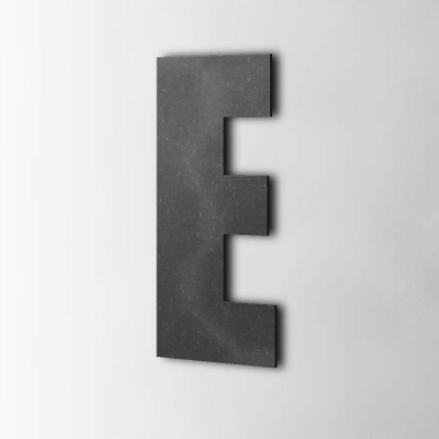 Houten Letter E Impact MDF Zwart - 1