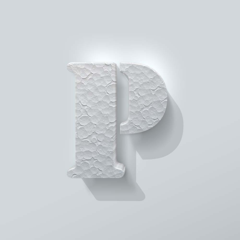 Piepschuim Letter P Stencil - 1