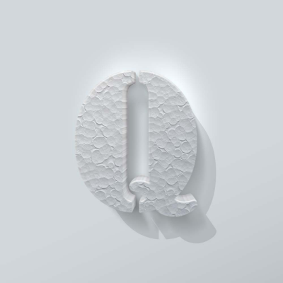 Piepschuim Letter Q Stencil - 1 Piepschuim Letter Q Stencil - 1