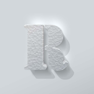Styropor-Buchstaben-R-Schablone – 1