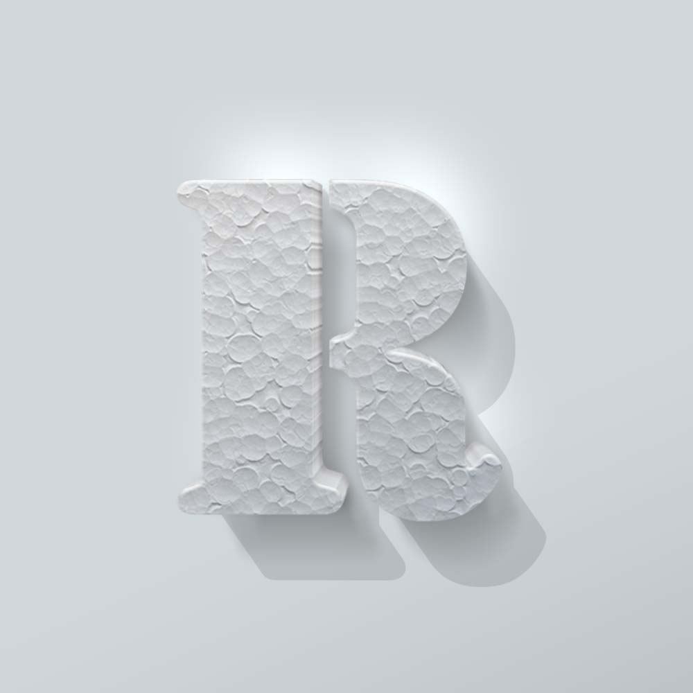 Piepschuim Letter R Stencil - 1