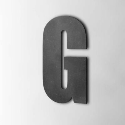Houten Letter G Impact MDF Zwart - 1
