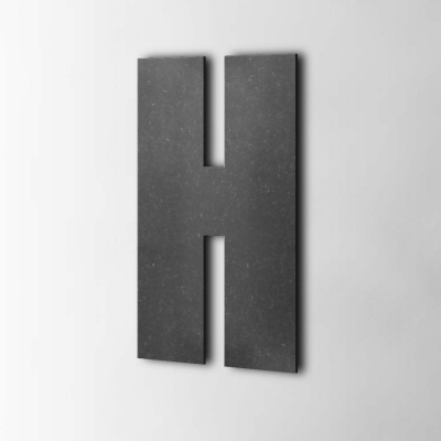 Houten Letter H Impact MDF Zwart - 1