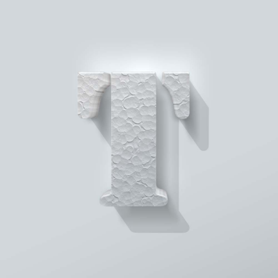 Piepschuim Letter T Stencil - 1 Piepschuim Letter T Stencil - 1