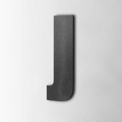 Houten Letter J Impact MDF Zwart - 1