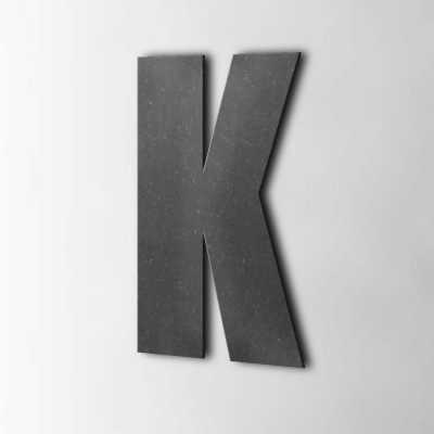 Houten Letter K Impact MDF Zwart - 1