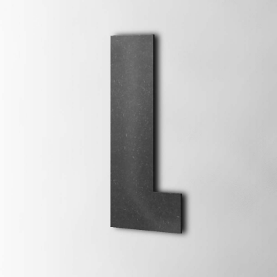 Houten Letter L Impact MDF Zwart - 1