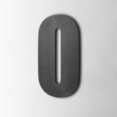 Houten Letter O Impact MDF Zwart - 1