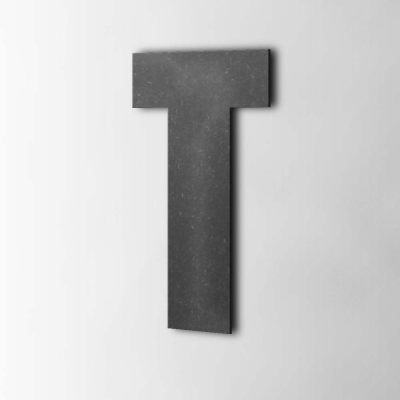 Houten Letter T Impact MDF Zwart - 1