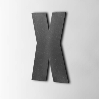 Houten Letter X Impact MDF Zwart - 1