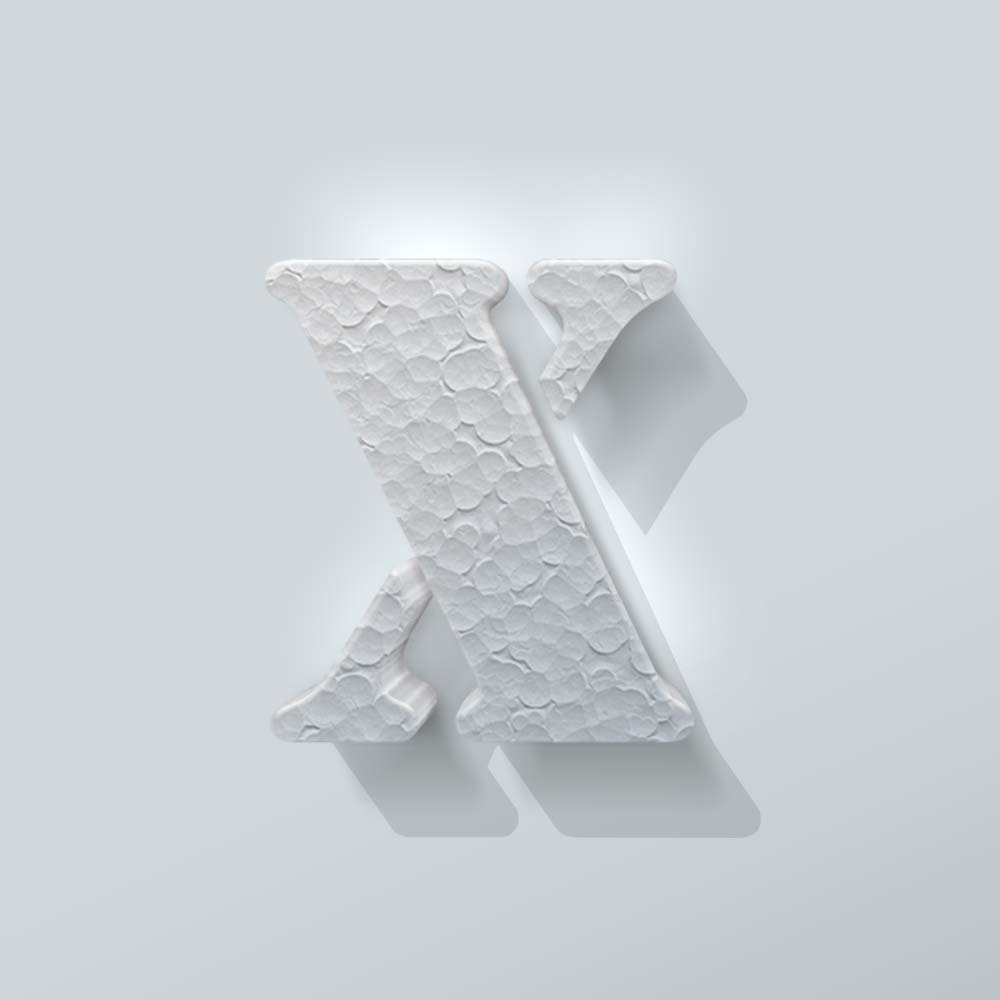 Piepschuim Letter X Stencil - 1