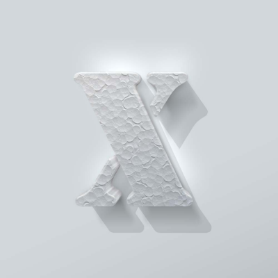 Piepschuim Letter X Stencil - 1