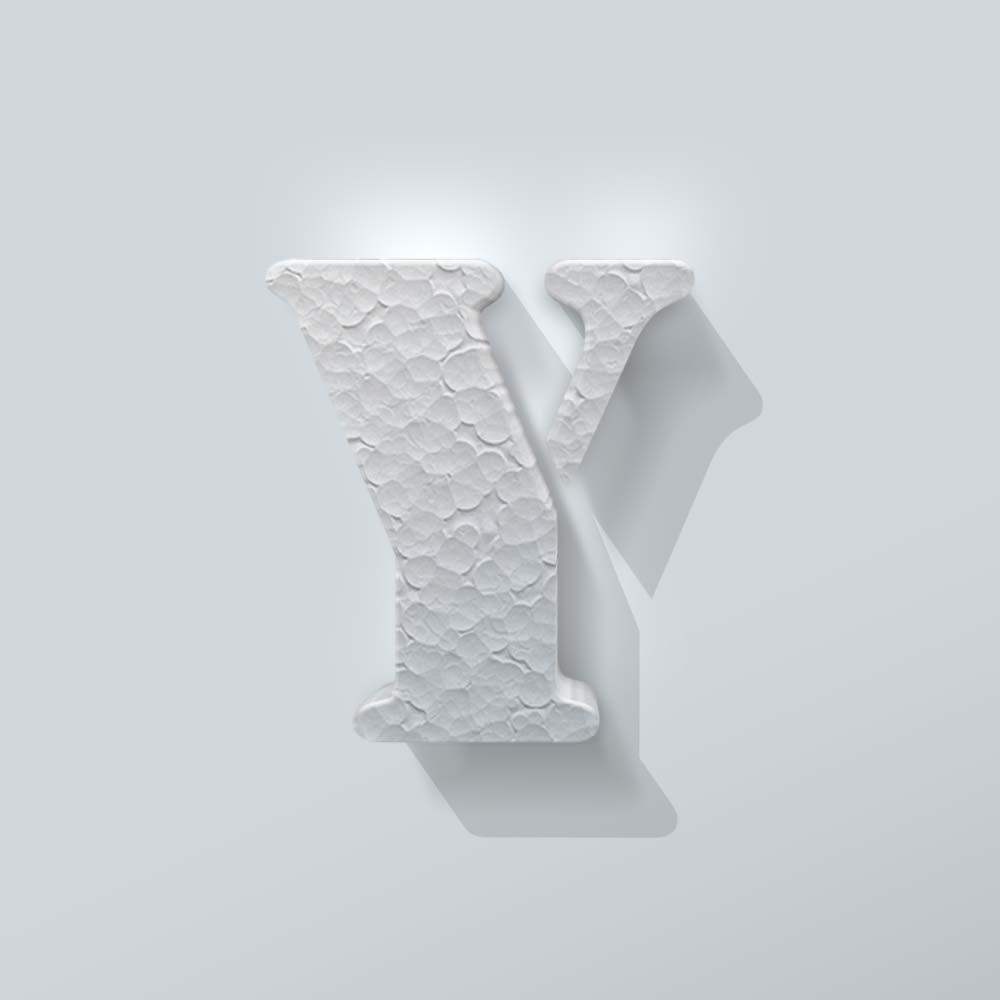 Styropor-Buchstaben-Y-Schablone – 1