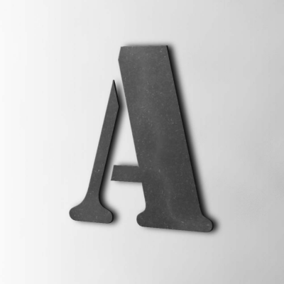Houten Letter A Stencil MDF Zwart - 1