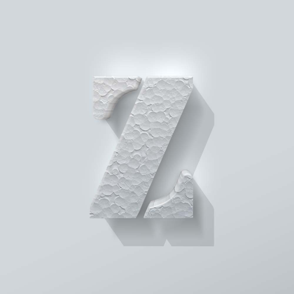 Styropor-Buchstaben-Z-Schablone – 1