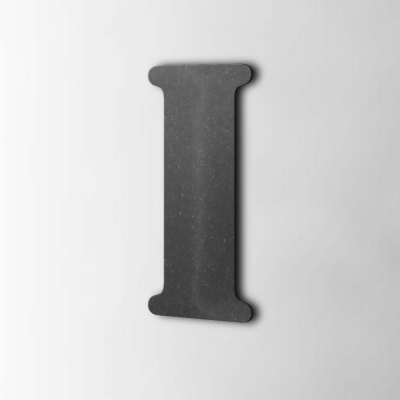 Houten Letter I Stencil MDF Zwart - 1