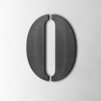 Houten Letter O Stencil MDF Zwart - 1