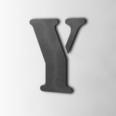 Houten Letter Y Stencil MDF Zwart - 1