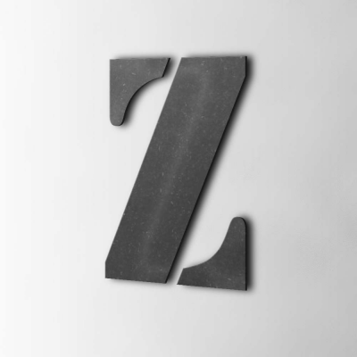 Houten Letter Z Stencil MDF Zwart - 1 Houten Letter Z Stencil MDF Zwart - 1