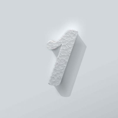 Piepschuim Cijfer 1 Back To Black - 1