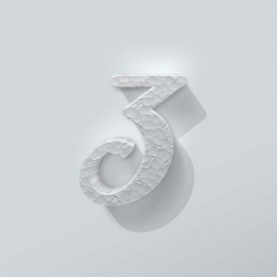 Piepschuim Cijfer 3 Back To Black - 1