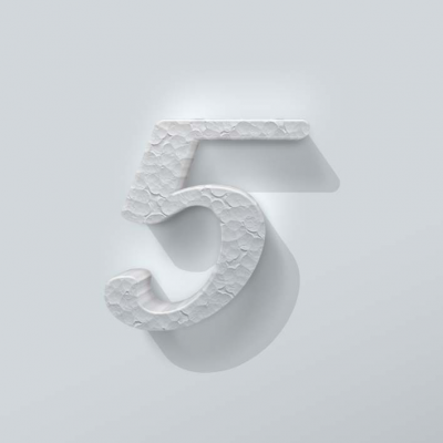 Piepschuim Cijfer 5 Back To Black - 1