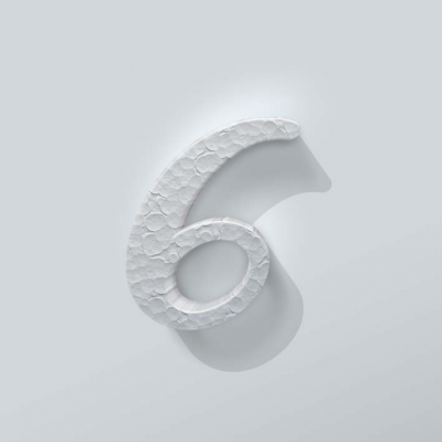 Piepschuim Cijfer 6 Back To Black - 1