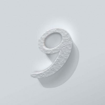 Piepschuim Cijfer 9 Back To Black - 1