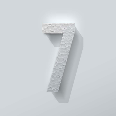 Piepschuim Cijfer 7 Bebas Neue - 1