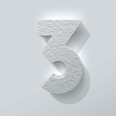 Piepschuim Cijfer 3 Big John - 1