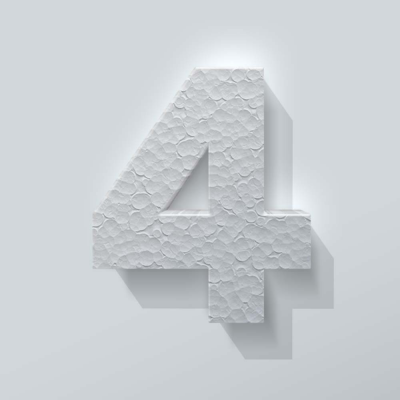 Piepschuim Cijfer 4 Big John - 1