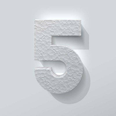 Piepschuim Cijfer 5 Big John - 1