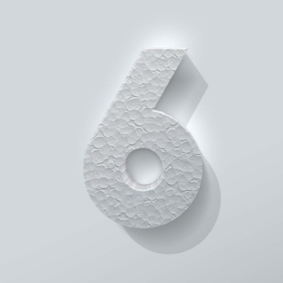 Piepschuim Cijfer 6 Big John - 1