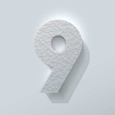 Piepschuim Cijfer 9 Big John - 1