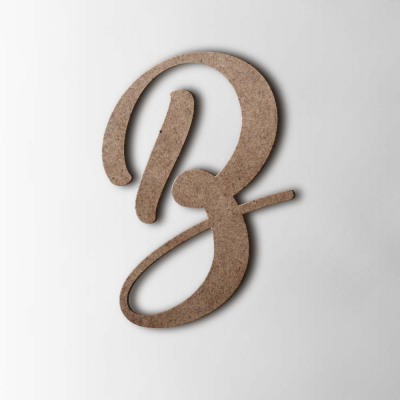 Houten Letter B Back To Black MDF Bruin - 1 Houten Letter B Back To Black MDF Bruin - 1